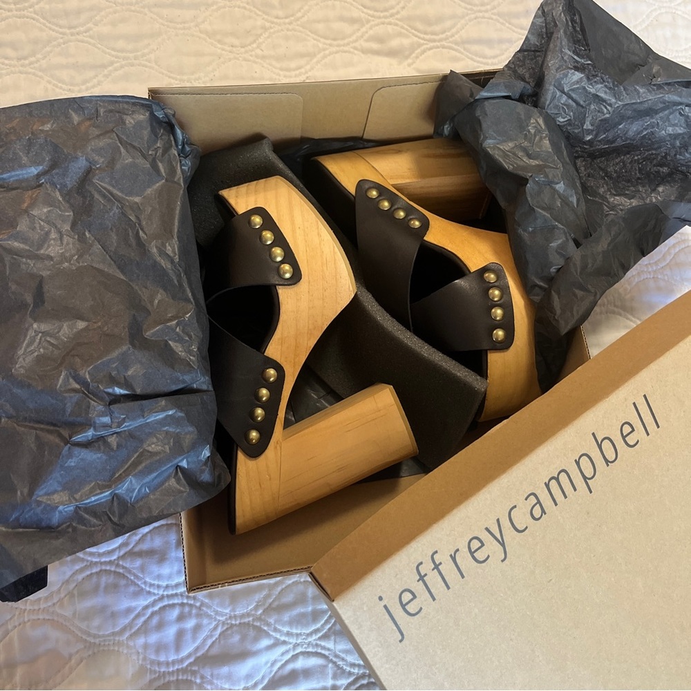 NEW IN BOX Jeffrey Campbell wooden heels